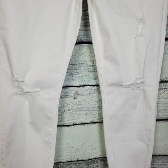 Silver Jeans Co. Most Wanted Skinny White Distressed Raw Hem W33 L27 - Picture 3 of 9
